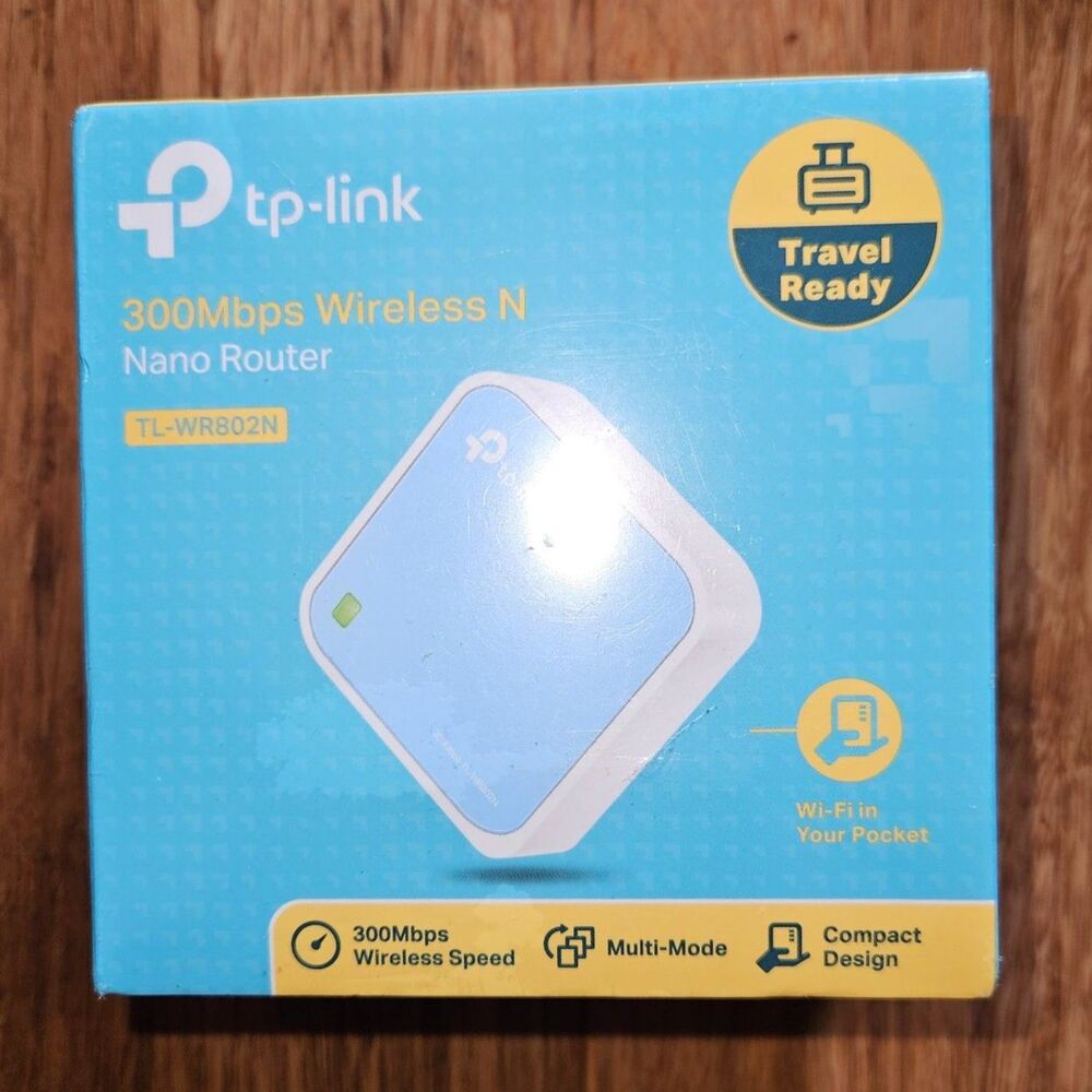 TP-LINK Nano 300 Mbps Router Large Home Travel NIP